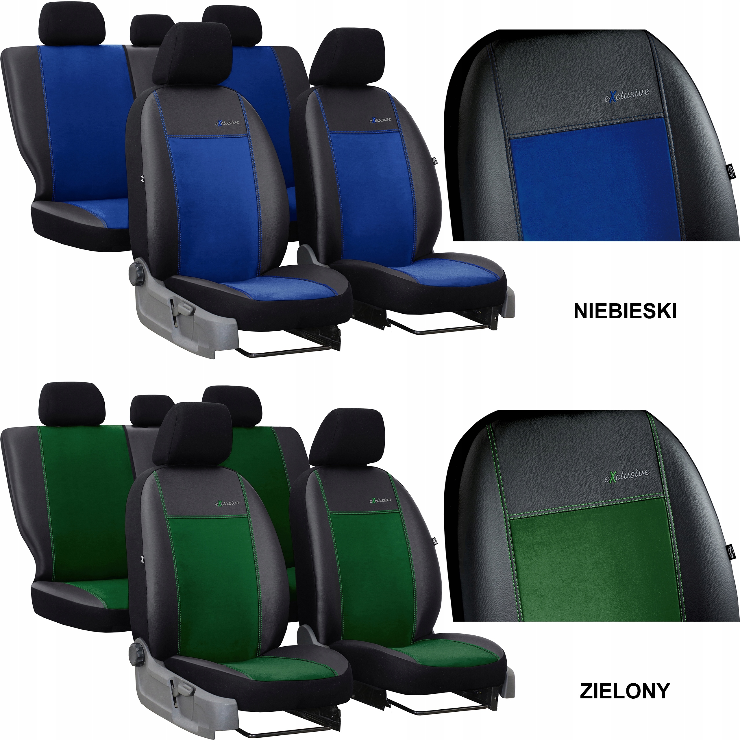 POKROWCE MIAROWE NA FOTELE HONDA CIVIC 8 SEDAN Materiał skóra sztuczna zamsz sztuczny