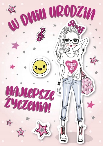 

Kartka urodzinowa dla nastolatki Dziewczynki GM908