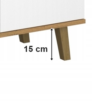 DUŻA KOMODA BIAŁA Z SZUFLADAMI I PÓŁKAMI młodzieżowa komody do biura NE-03 Marka inna