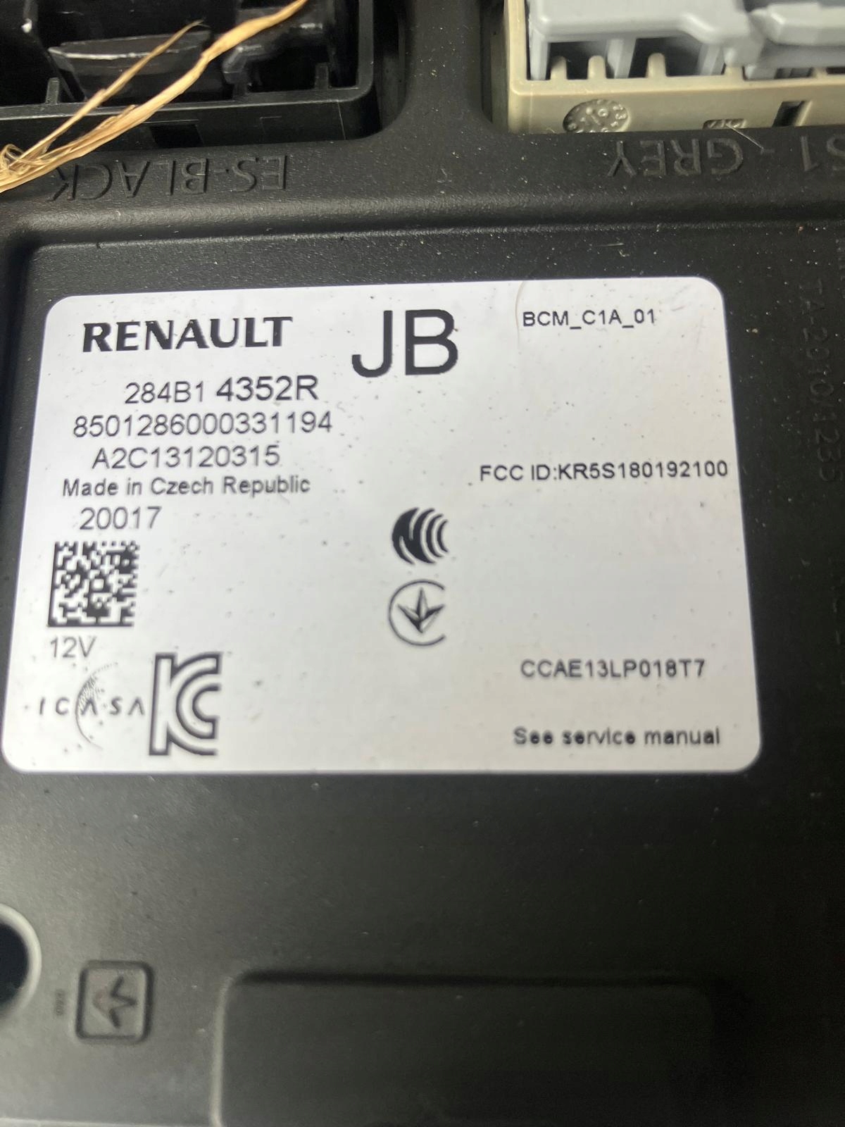 modulo BCM WTYCZKI RENAULT ZOE II LIFT 284B14352R