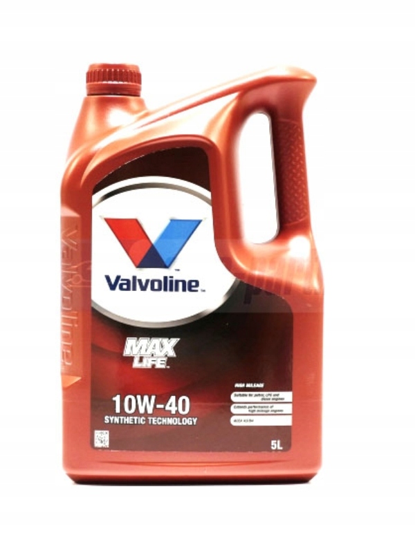 Olej Silnikowy 10W-40 5L Max Life Valvoline Api Sm Sn/cf Acea A3/B4-10