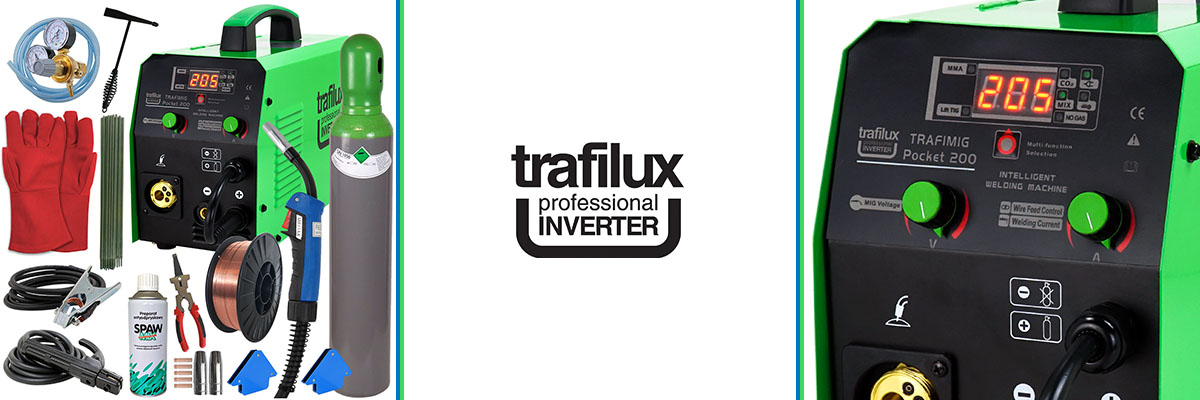 Spawarka MIGOMAT TRAFILUX MIG 200 Synergia 3w1 Model TRAFIMIG POCKET 200
