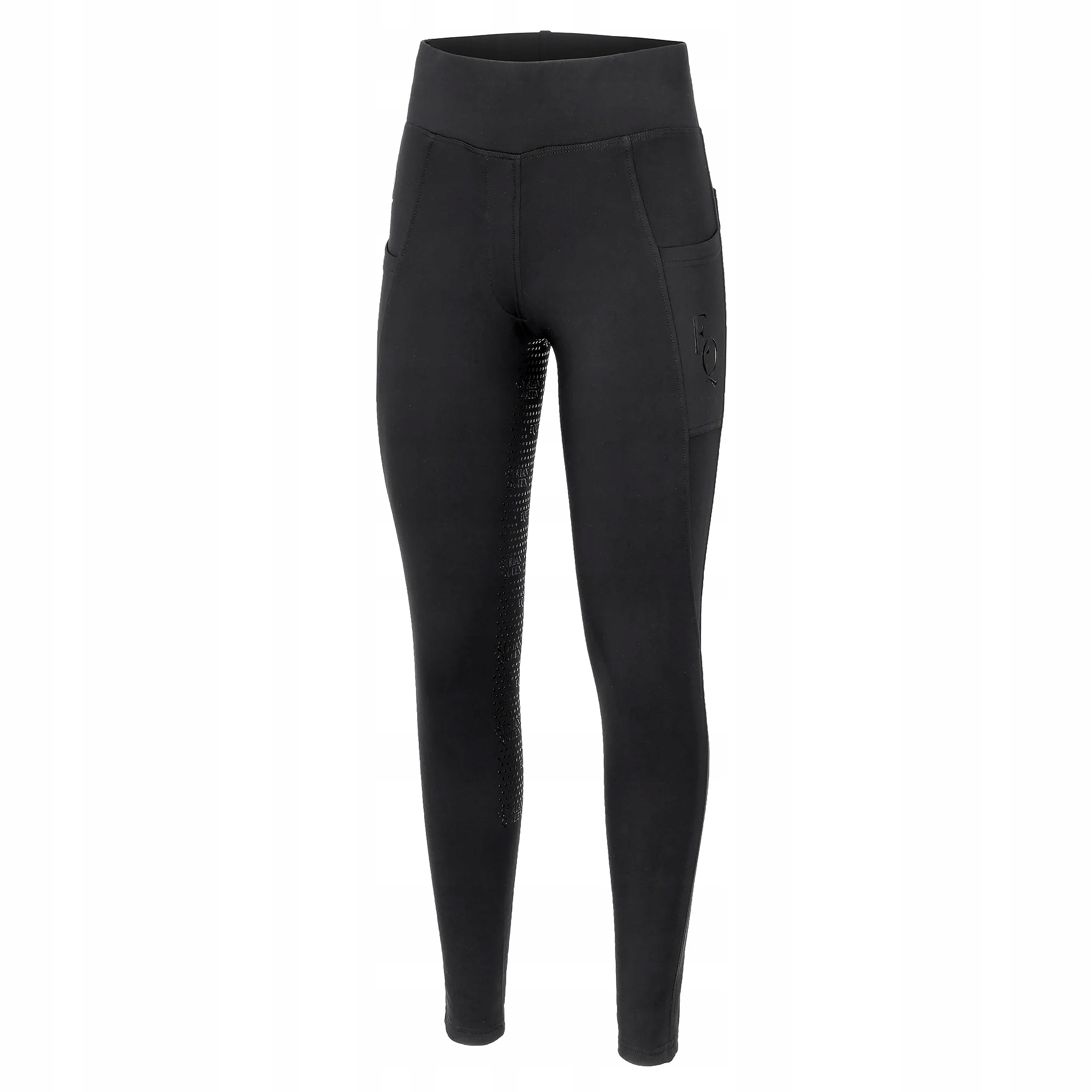 Legginsy jeździeckie zimowe damskie Equestrian Queen Harmony czarne 44