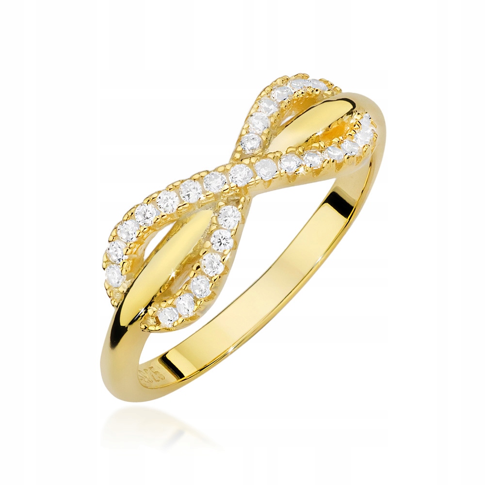 Stříbrný Prstýnek ryzost 925 Znamení nekonečna se zirkonií vel.