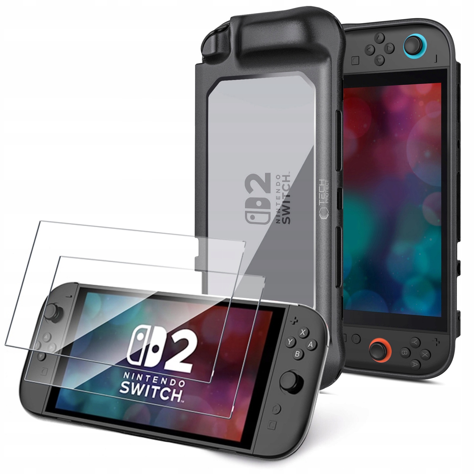 ETUI CASE OBUDOWA COVER POKROWIEC DO NINTENDO SWITCH 2 + 2-PAK SZKŁO