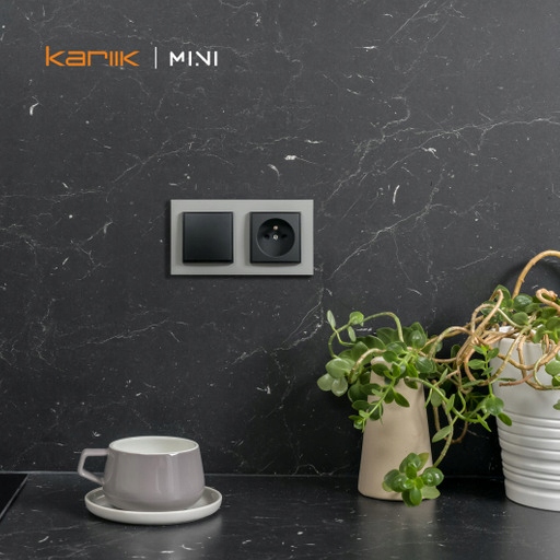 Karlik MINI Łącznik pojedynczy szary mat Liczba klawiszy Pojedynczy