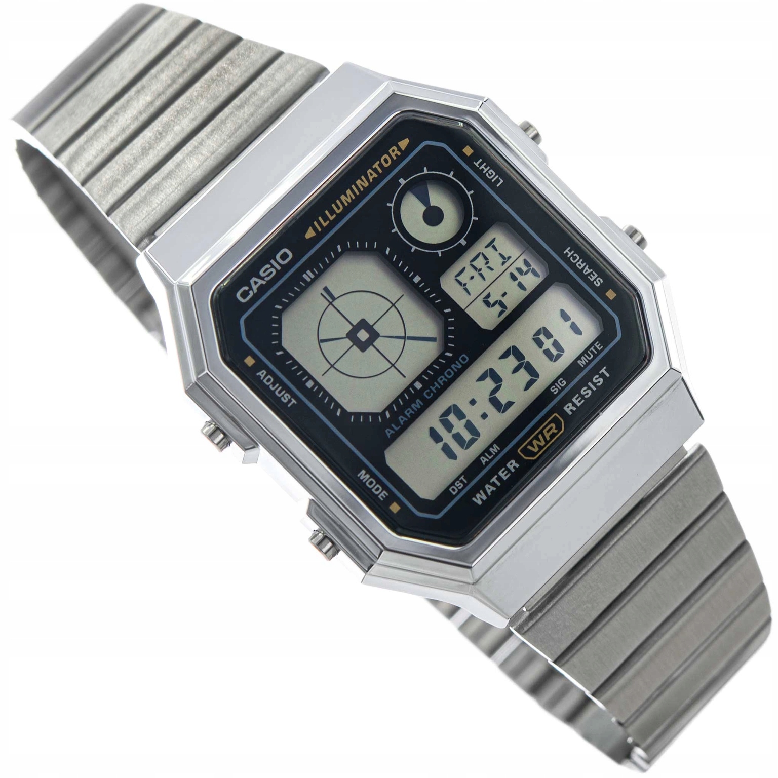 Hodinky Casio A130WE-1AEF Vintage Stříbrné Na Náramku Datumovka