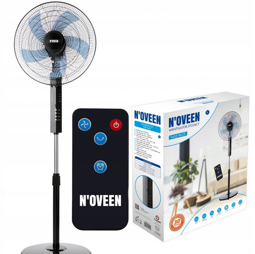 

Wentylator stojący 16”/40 cm Noveen F455 pilot 55W