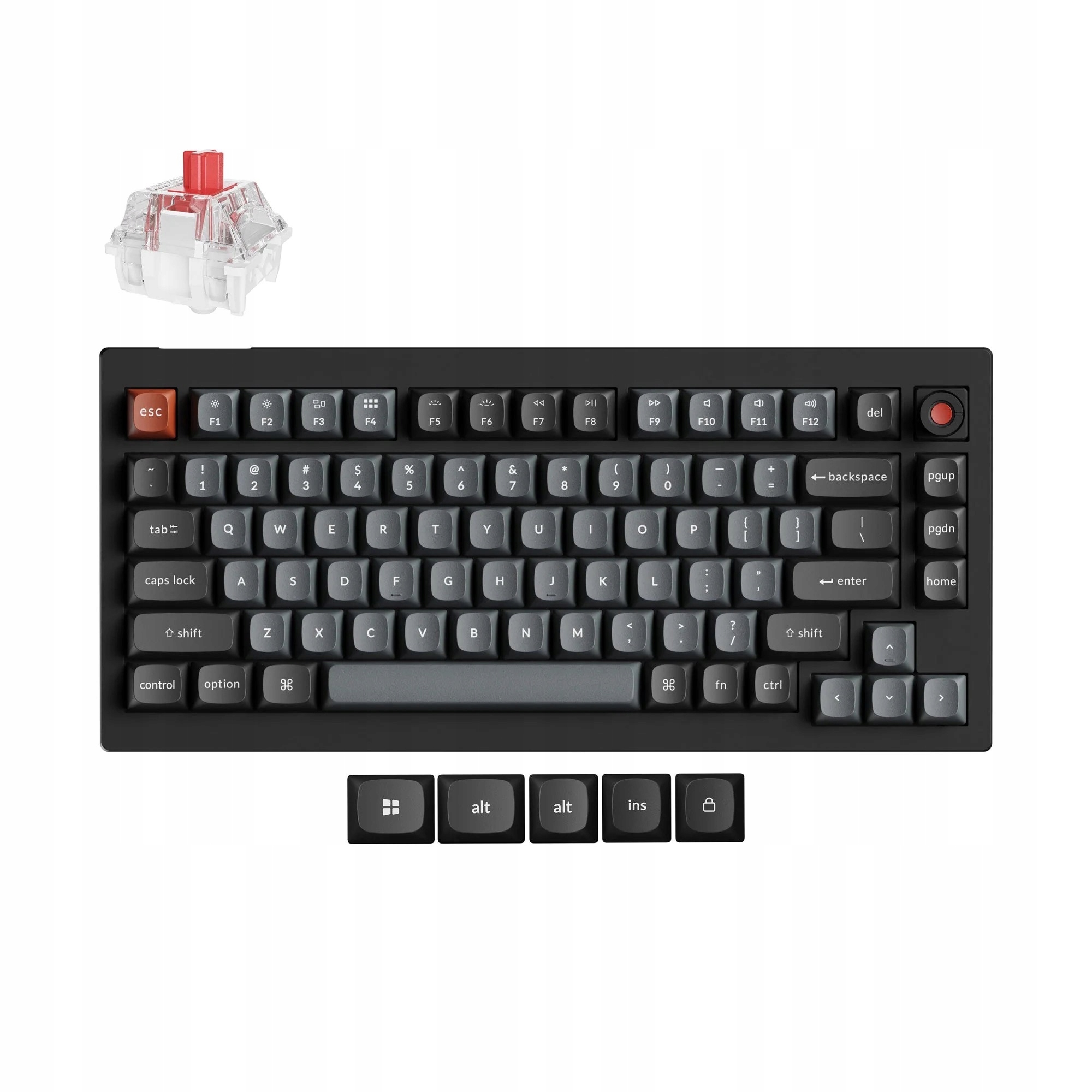Keychron V1 8K Qmk Przewodowa Klawiatura Mechaniczna Red Switch
