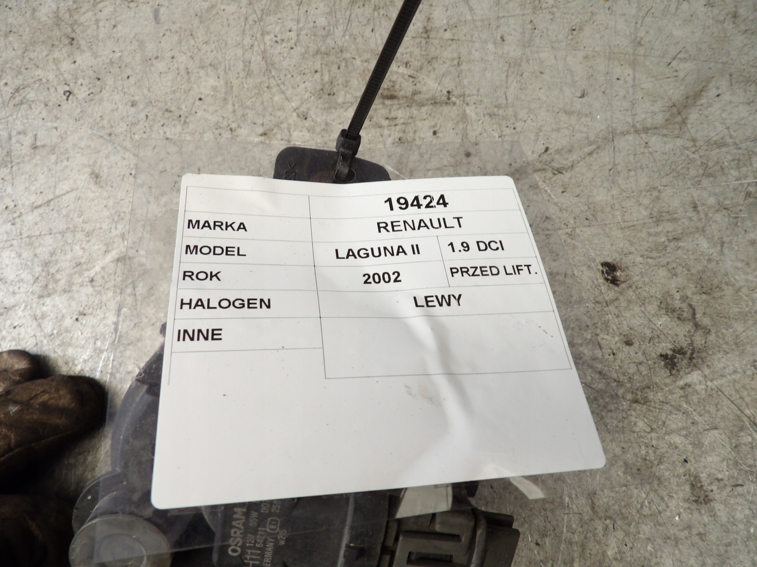Renault Laguna II fog light left 8200002469 89201771