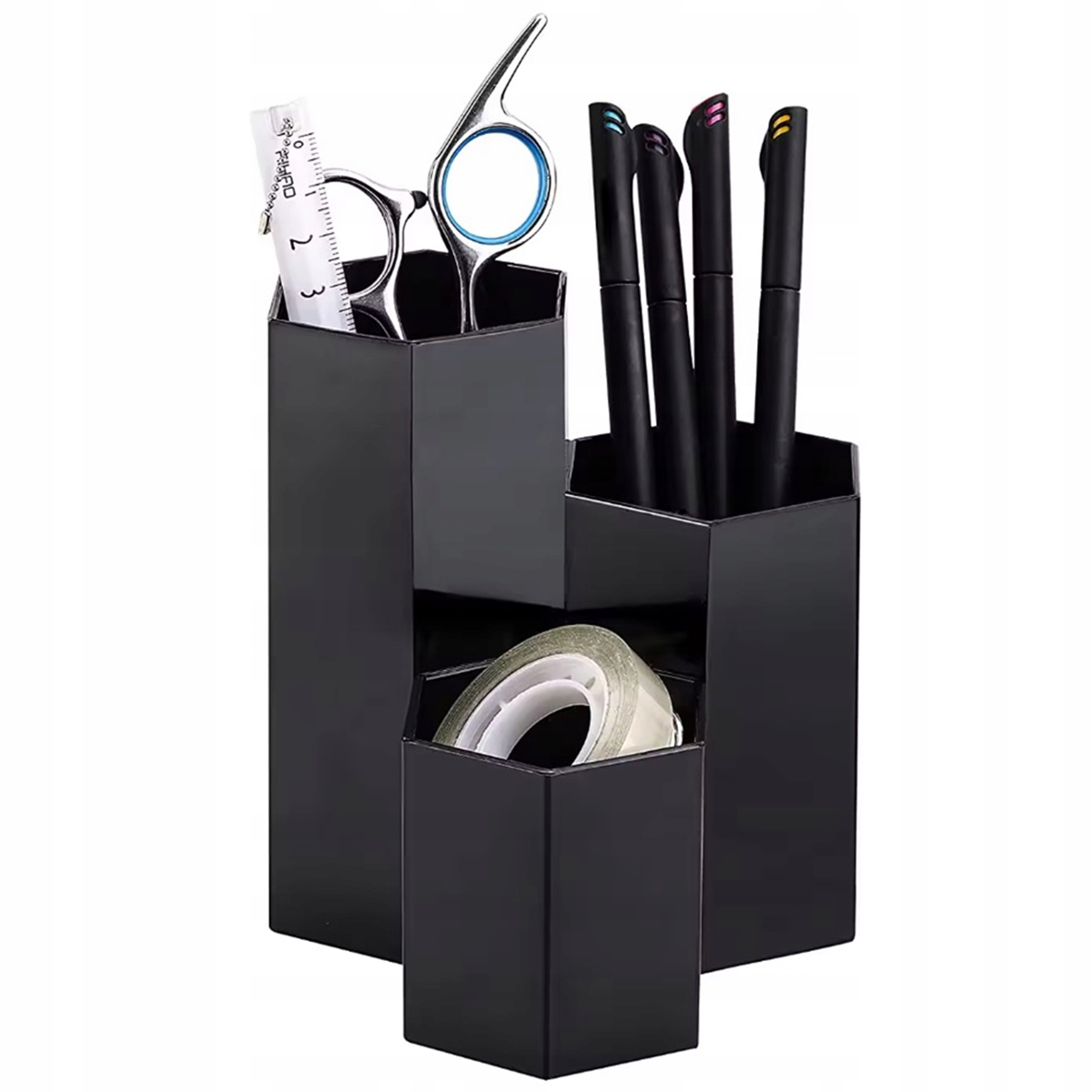 POJEMNIK ORGANIZER DUŻY NA KOSMETYKI PĘDZLE DO MAKIJAŻU 3 PRZEGRÓDKI AG605I Kod producenta APT_AG605I