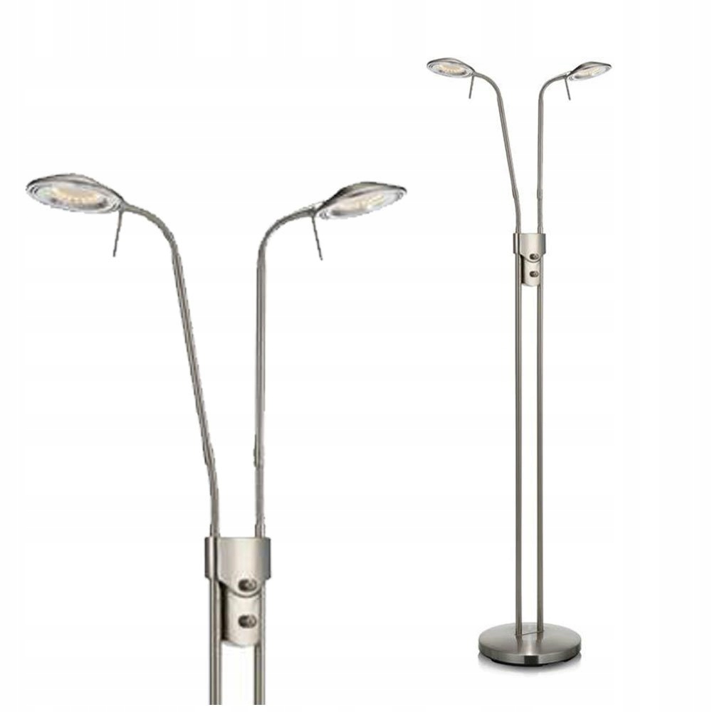 Hudson Podlahová lampa 2L oceľ 105583 Markslojd