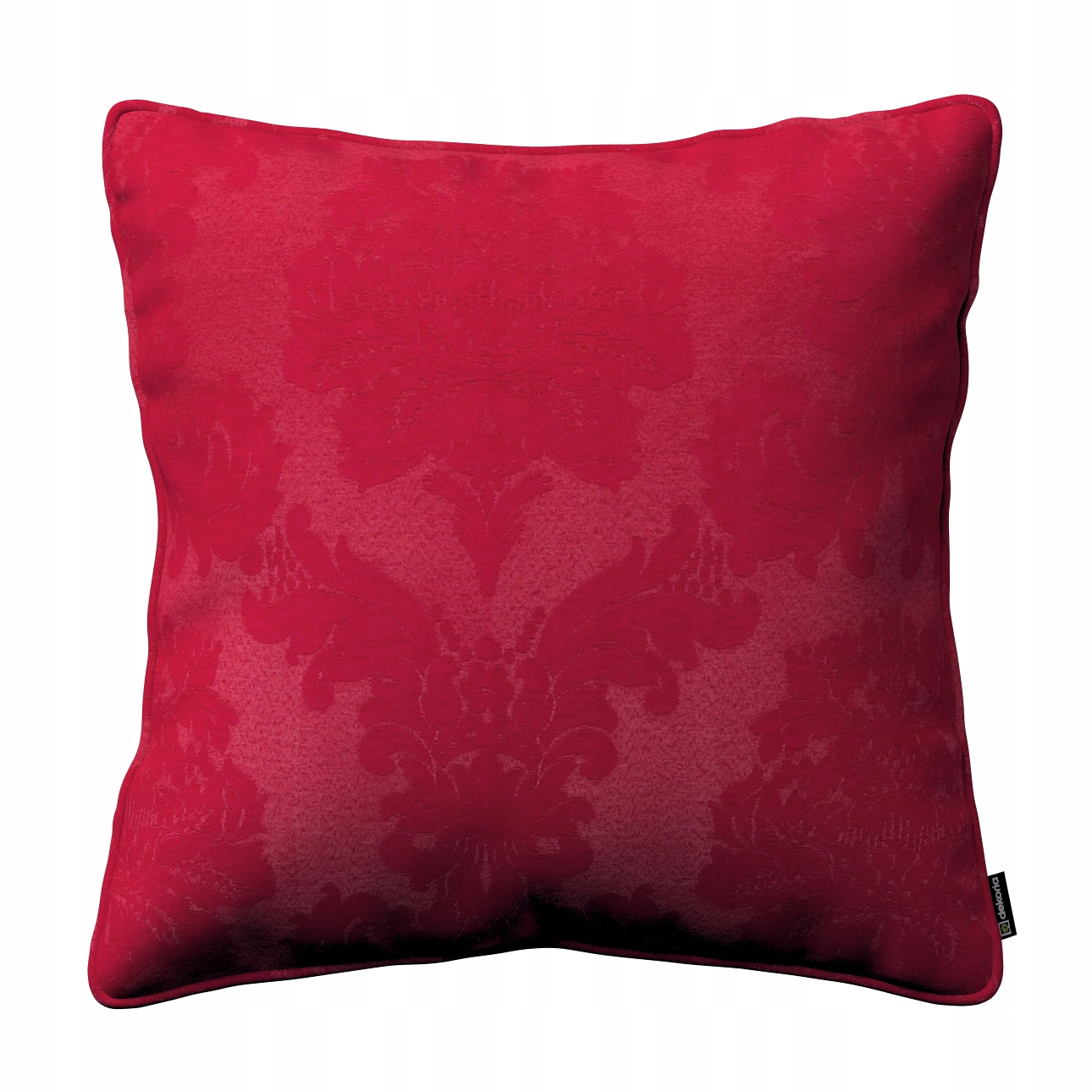 Povlak na polštář 60x60 listy akantu na vínovém pozadí