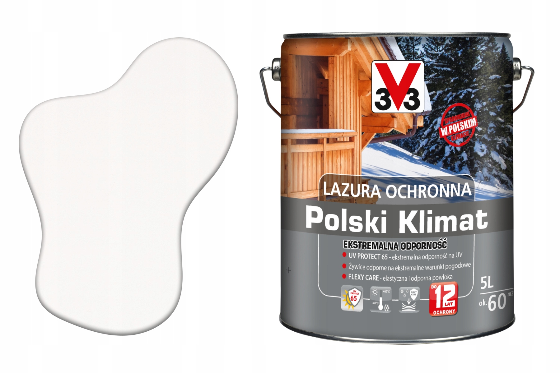 3V3 Výkonná lakovaná strecha s vodným impregnačným systémom Uv na drevo Extra Eko