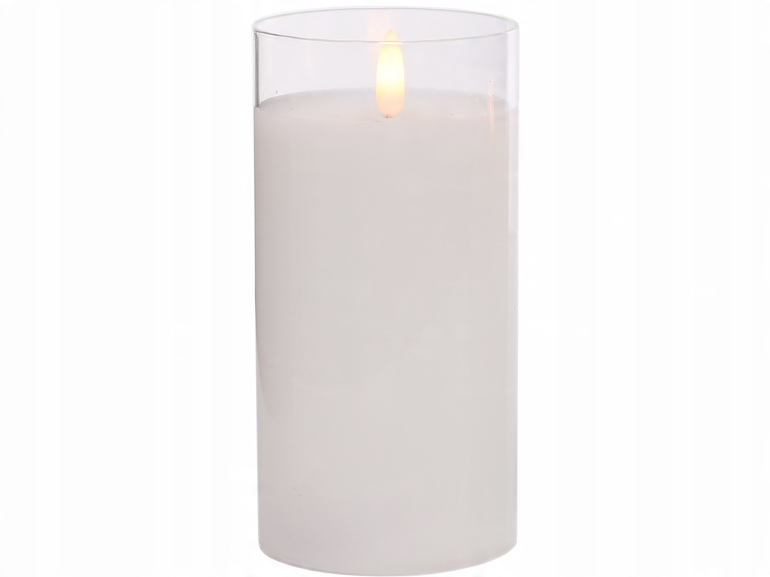 

Świeca Led w Szklanej Tulei Lampion Świecznik 15cm