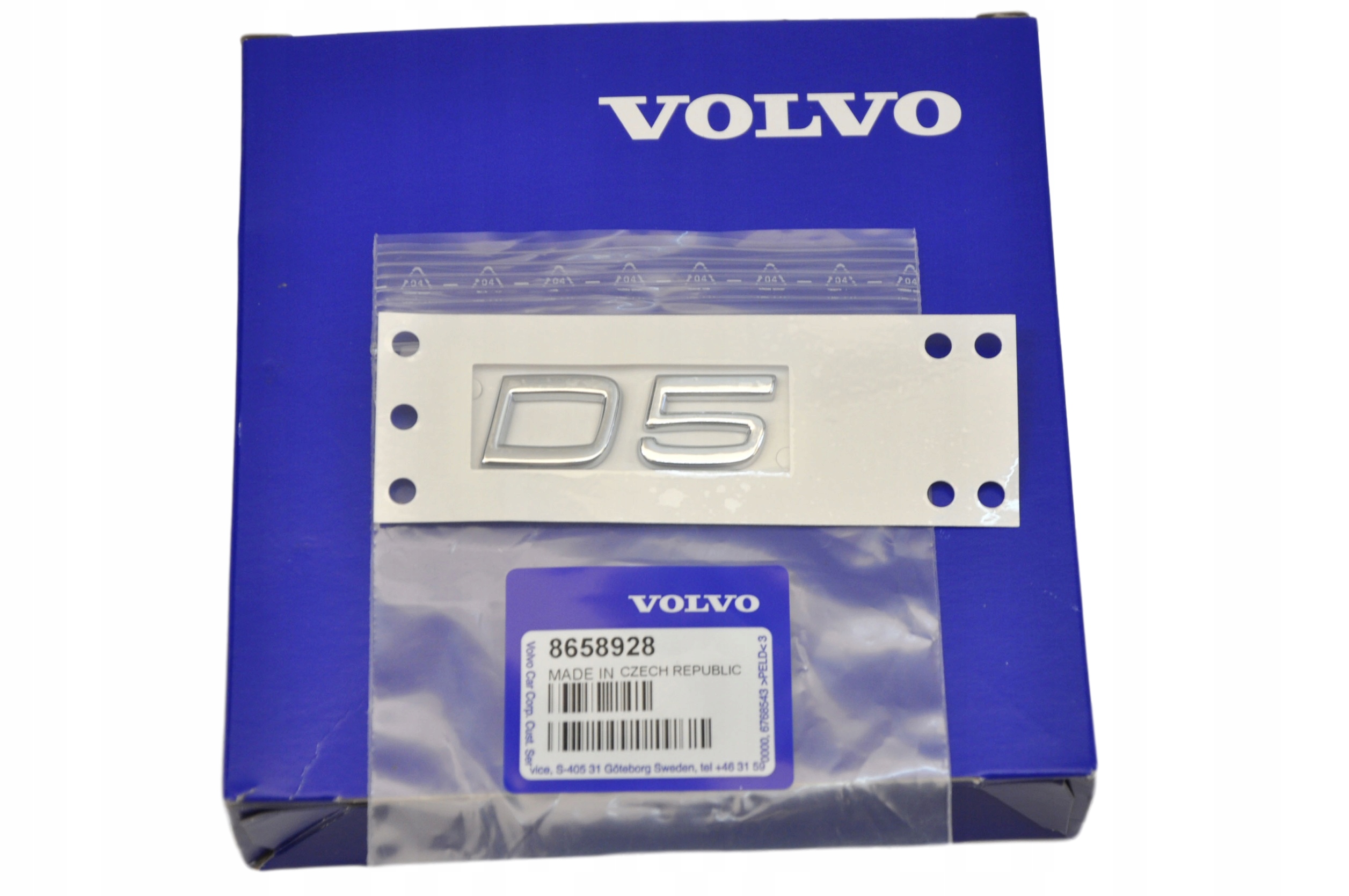 Volvo C30 C70 S40 V50 emblém D5 na zadné veko