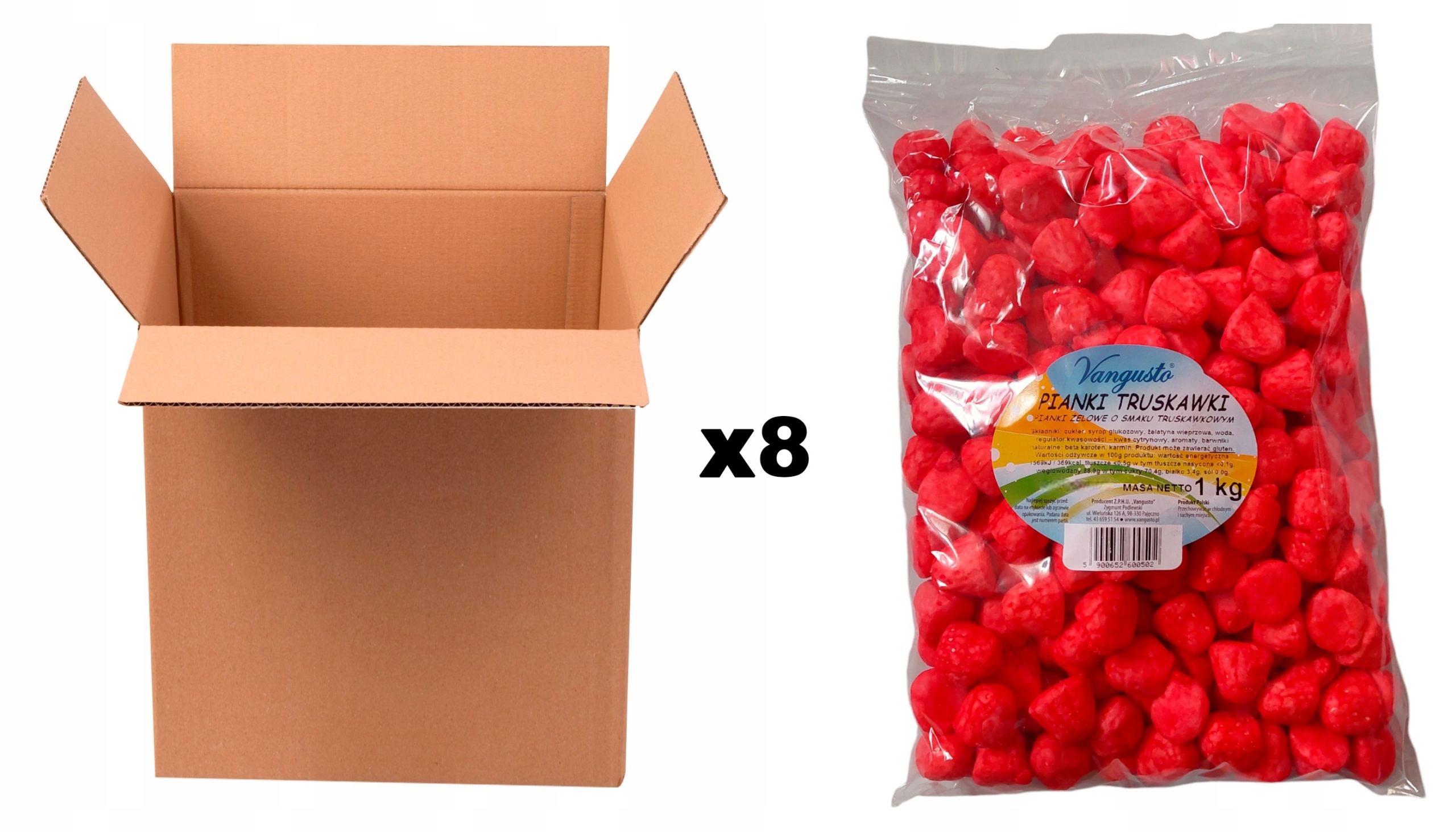 Levně Pěny Vangusto 8x1 kg Jahody