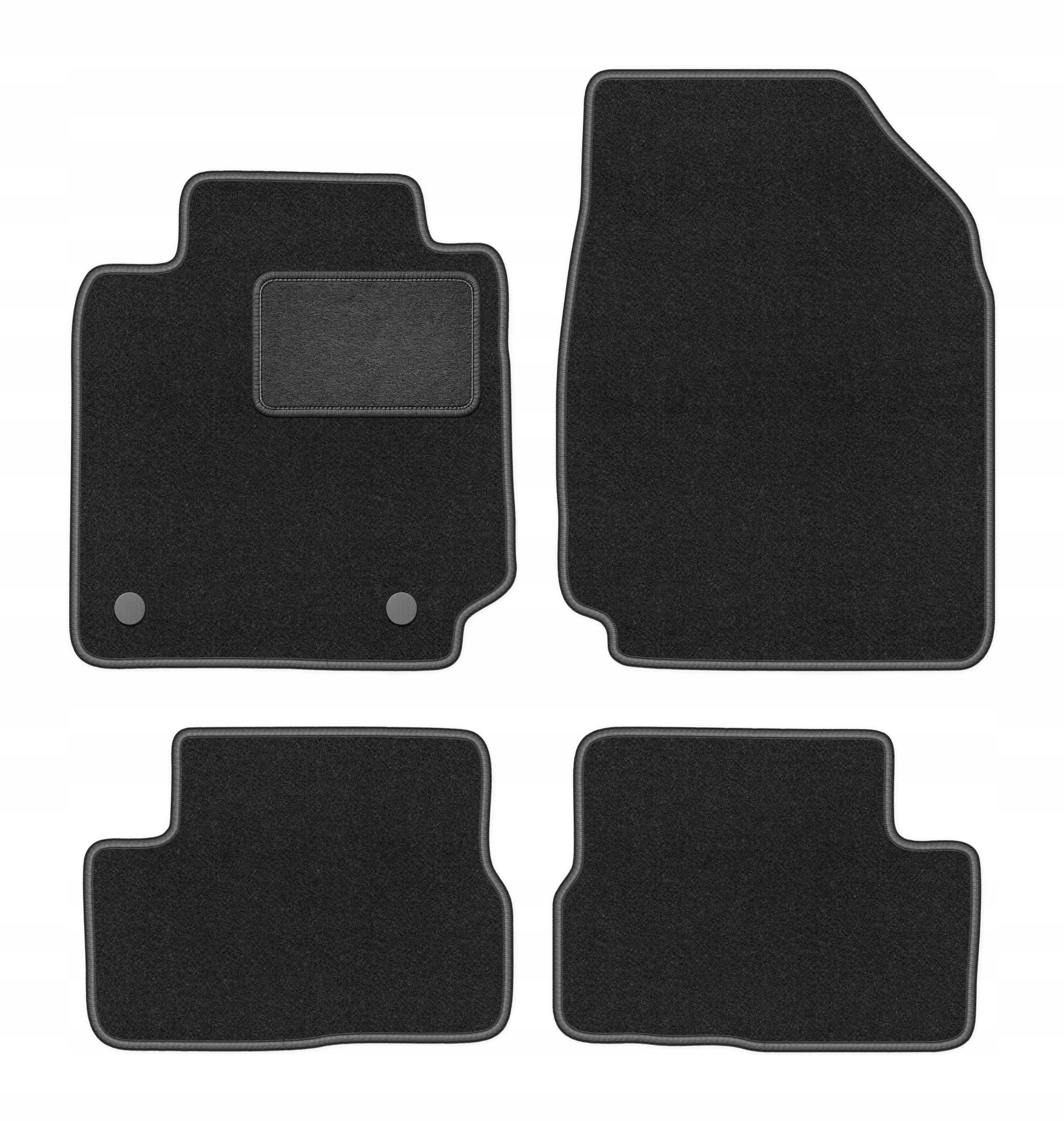 Velurové koberce pro Nissan Micra K12 2002-2010 komplet Lux grafit 4 ks