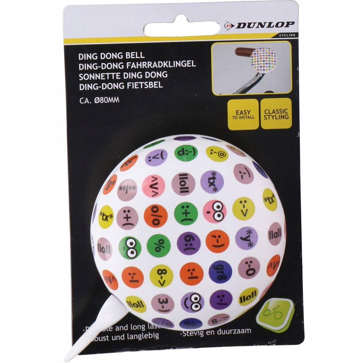Dzwonek Rowerowy Dunlop Śr. 80MM Buźki Dunlop
