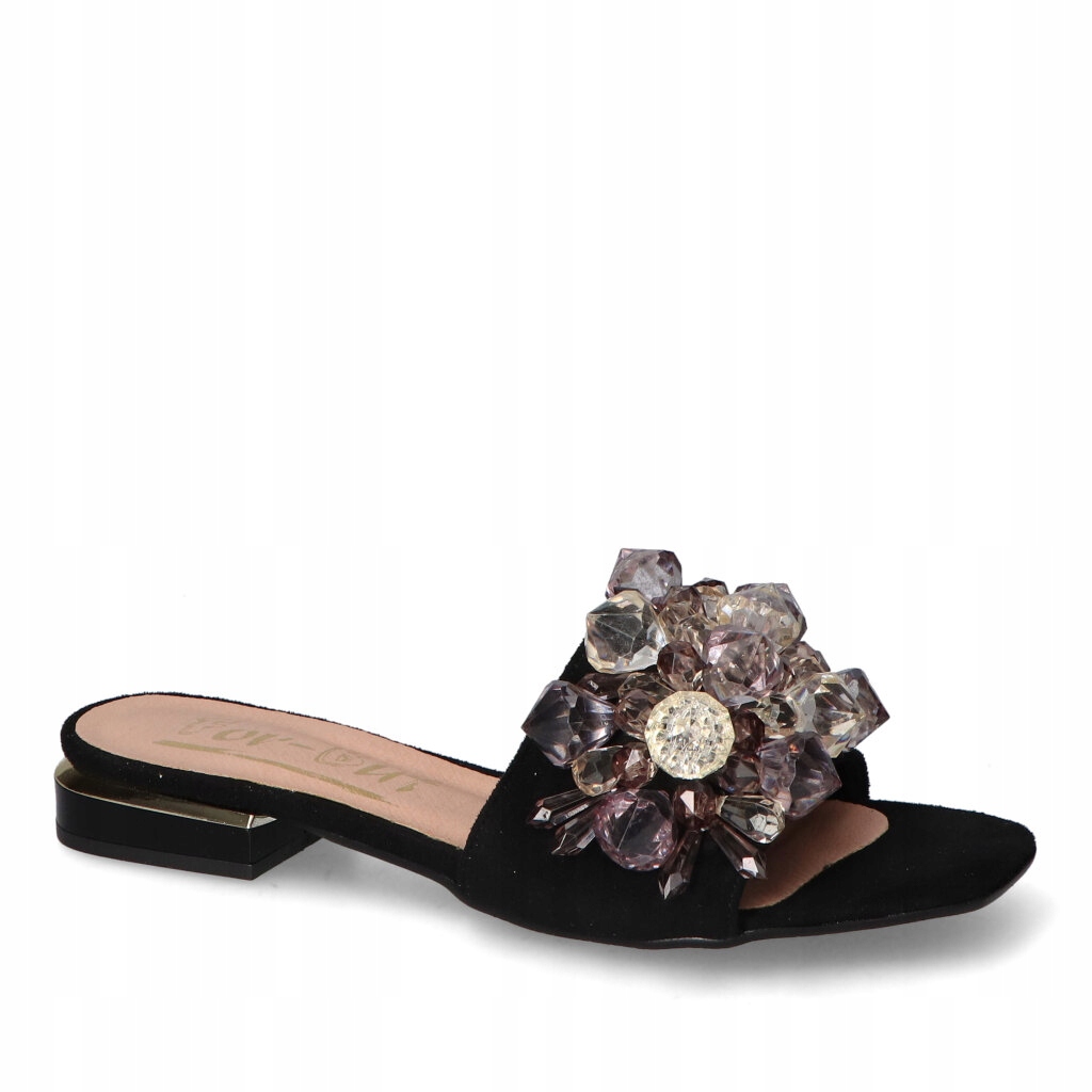 Nazouváky For-But 082/K Černý semiš 35