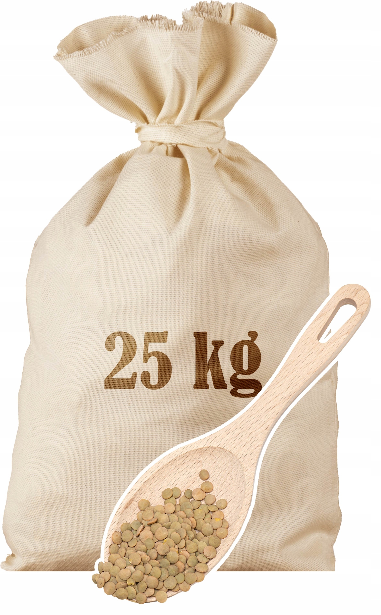 Levně Zelená Čočka Polovina Zrno 25 Kg Sáček