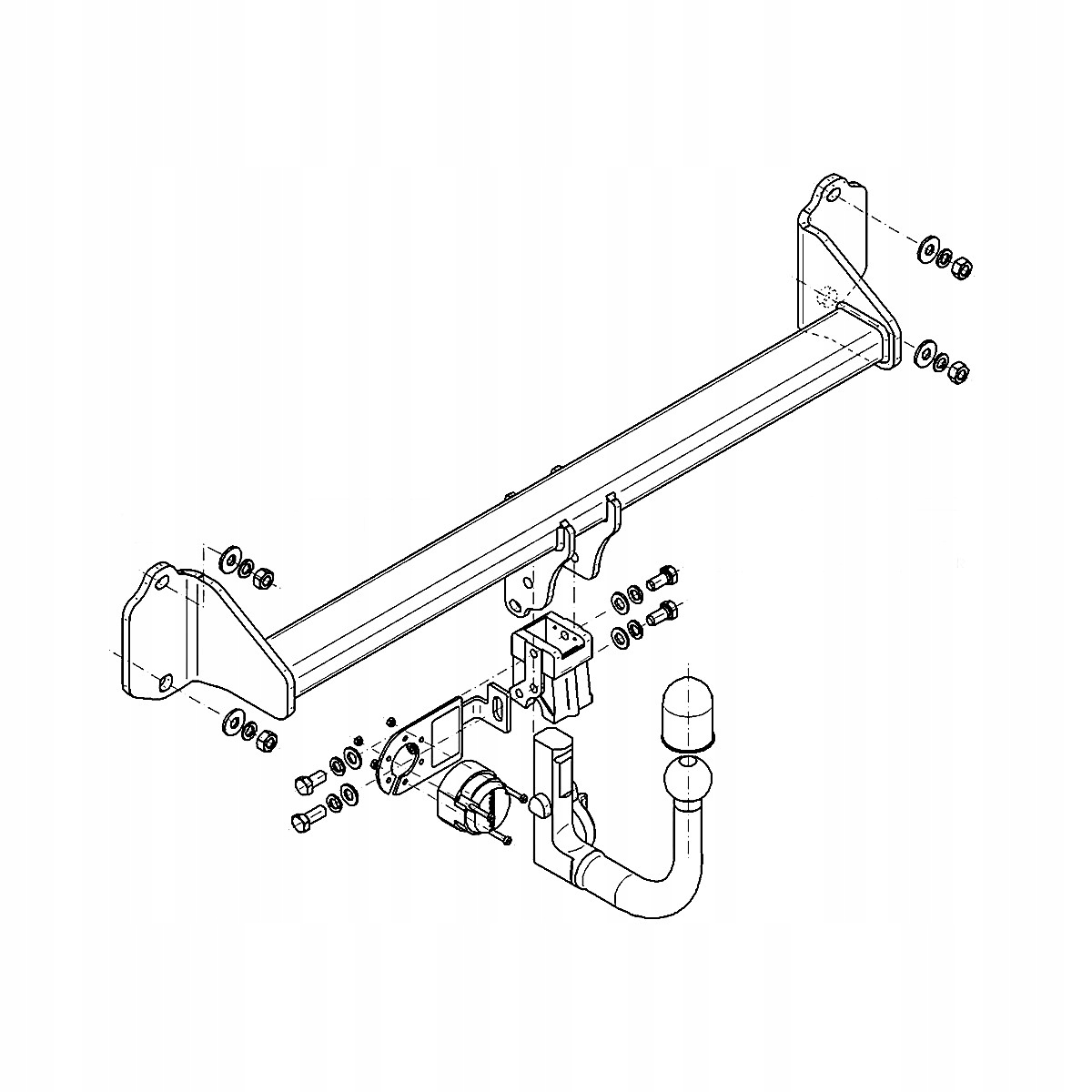 Hak holowniczy Wypinany BMW 2 F45 Minivan 14-22 MODUŁ WIĄZKA 13 PIN GRATIS Producent Steinhof