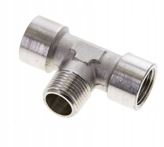 T-rozdělovač Gw-gw-gz 1" 16 bar, niklovaná mosaz