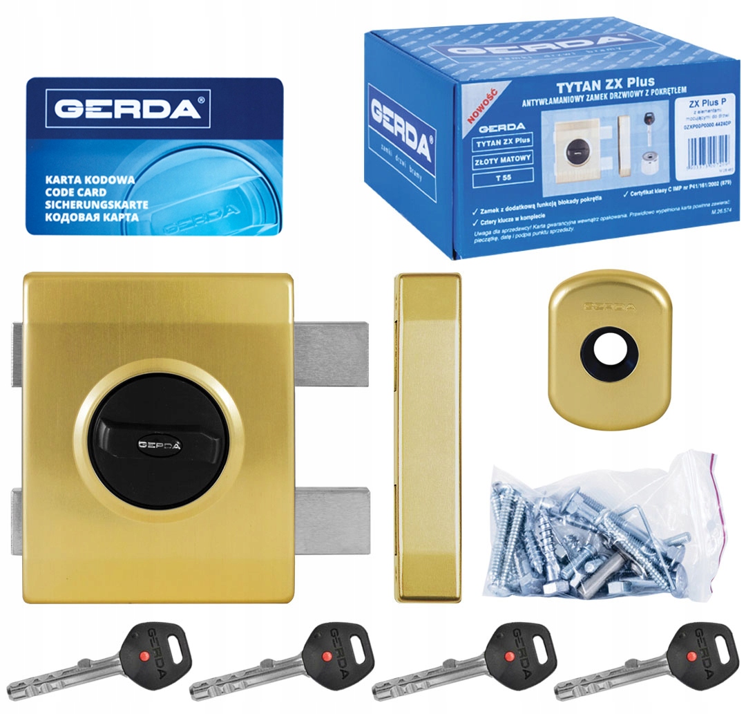 Zámok Gerda Titán Zx Plus Exclusive Zlatý Matný