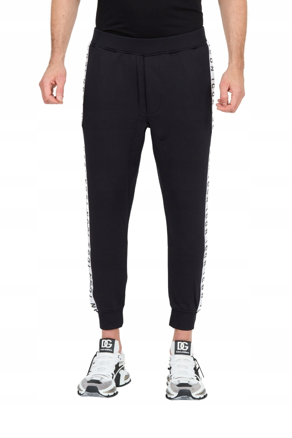 DSQUARED2 Černé tepláky Relax Dan Fit XXL