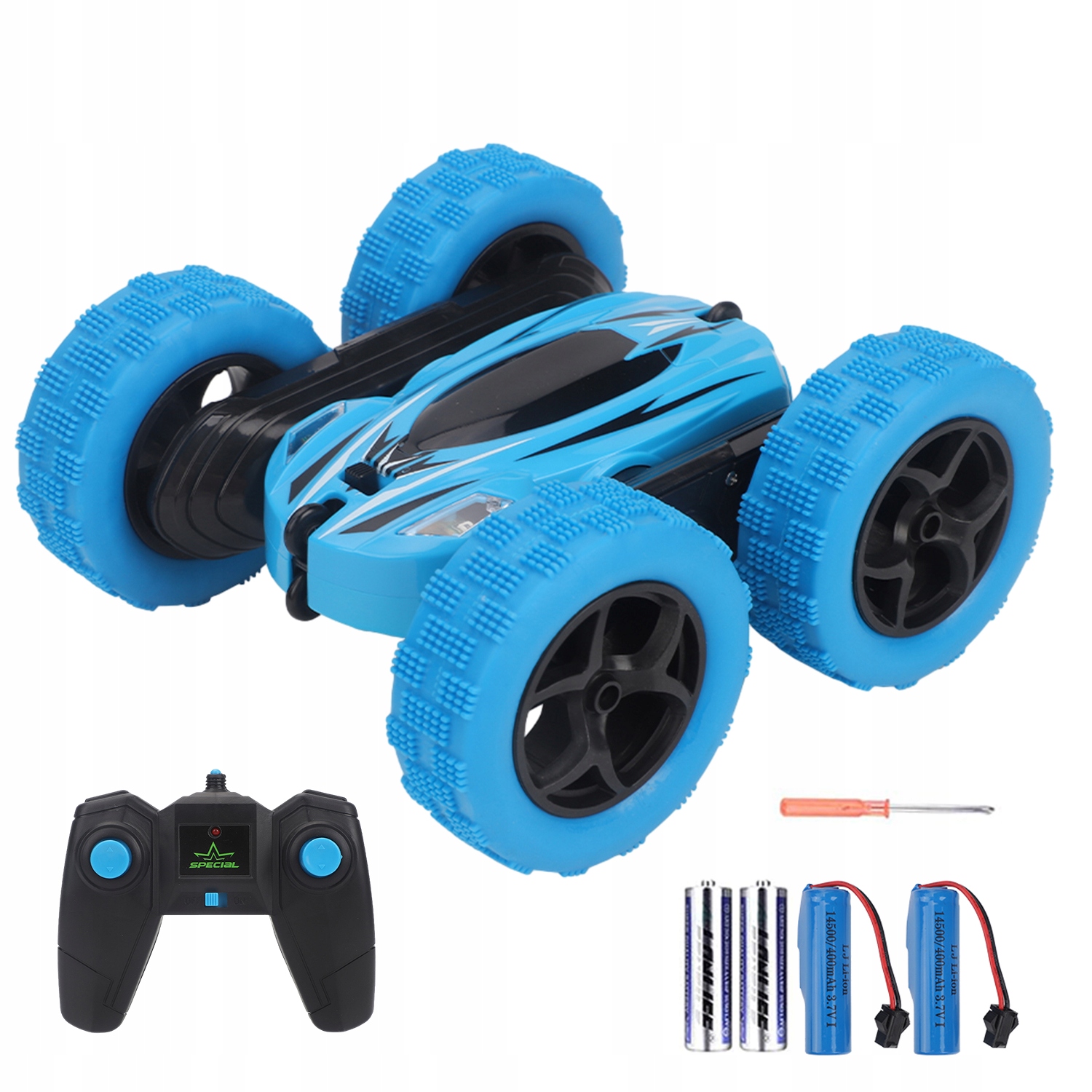 Dálkově Ovládané Kaskadérské Auto Dvojitou Stranou 360 Stupňů 2,4G Led