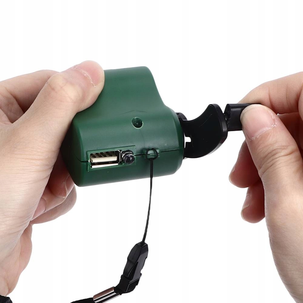 ŁADOWARKA RĘCZNA DYNAMO KORBKA TURYSTYCZNA USB Marka bez marki