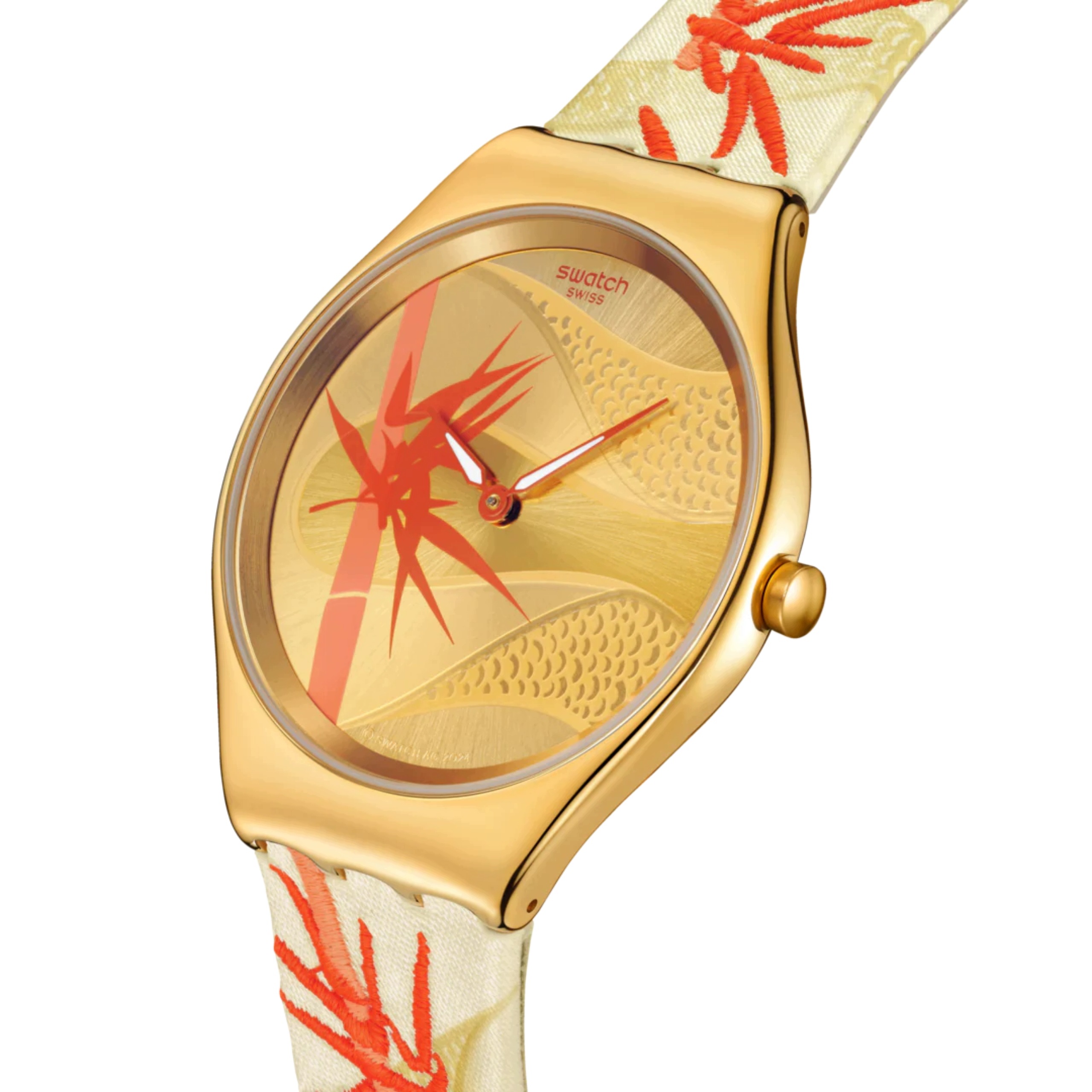 Hodinky Swatch Blue And Golden Lithe Dancer Modré SB05Z700 Unisex Nové
