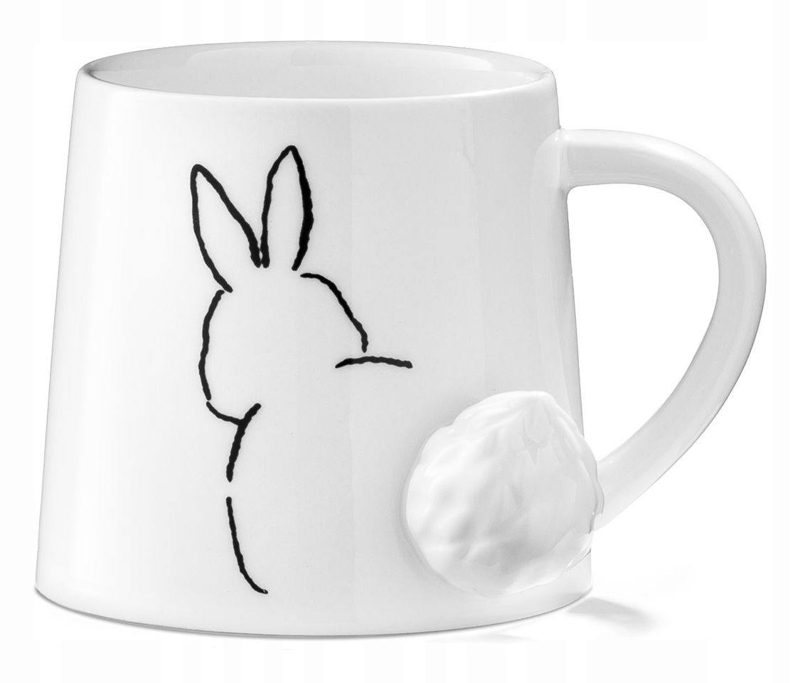 

Kubek Z Ogonkiem Królika Zając Ogon 3D Króliczek