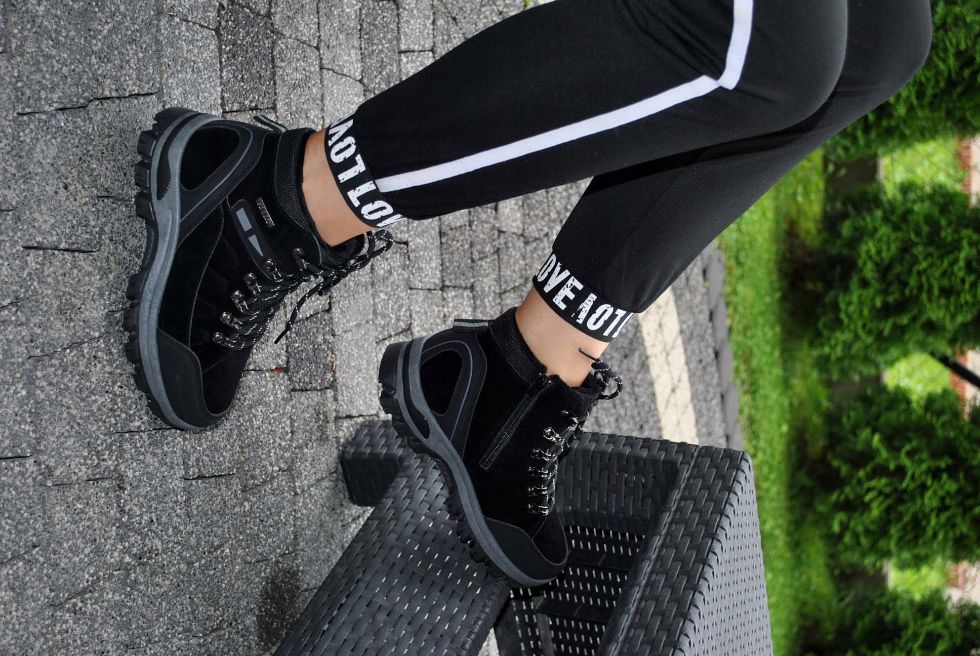 BUTY ZIMOWE OUTDOOR TREKINGI ŚNIEGOWCE TURYSTYCZNE SPORT MŁODZIEŻOWO DAMSKI Ocieplenie tak