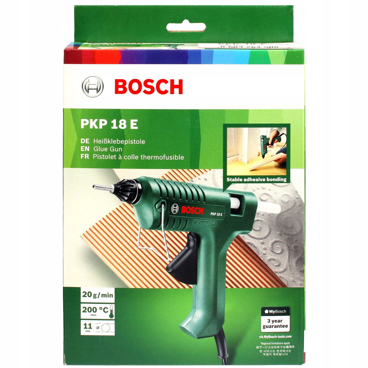 PISTOLET DO KLEJU PKP 18 E BOSCH + KLEJ Moc 200 W