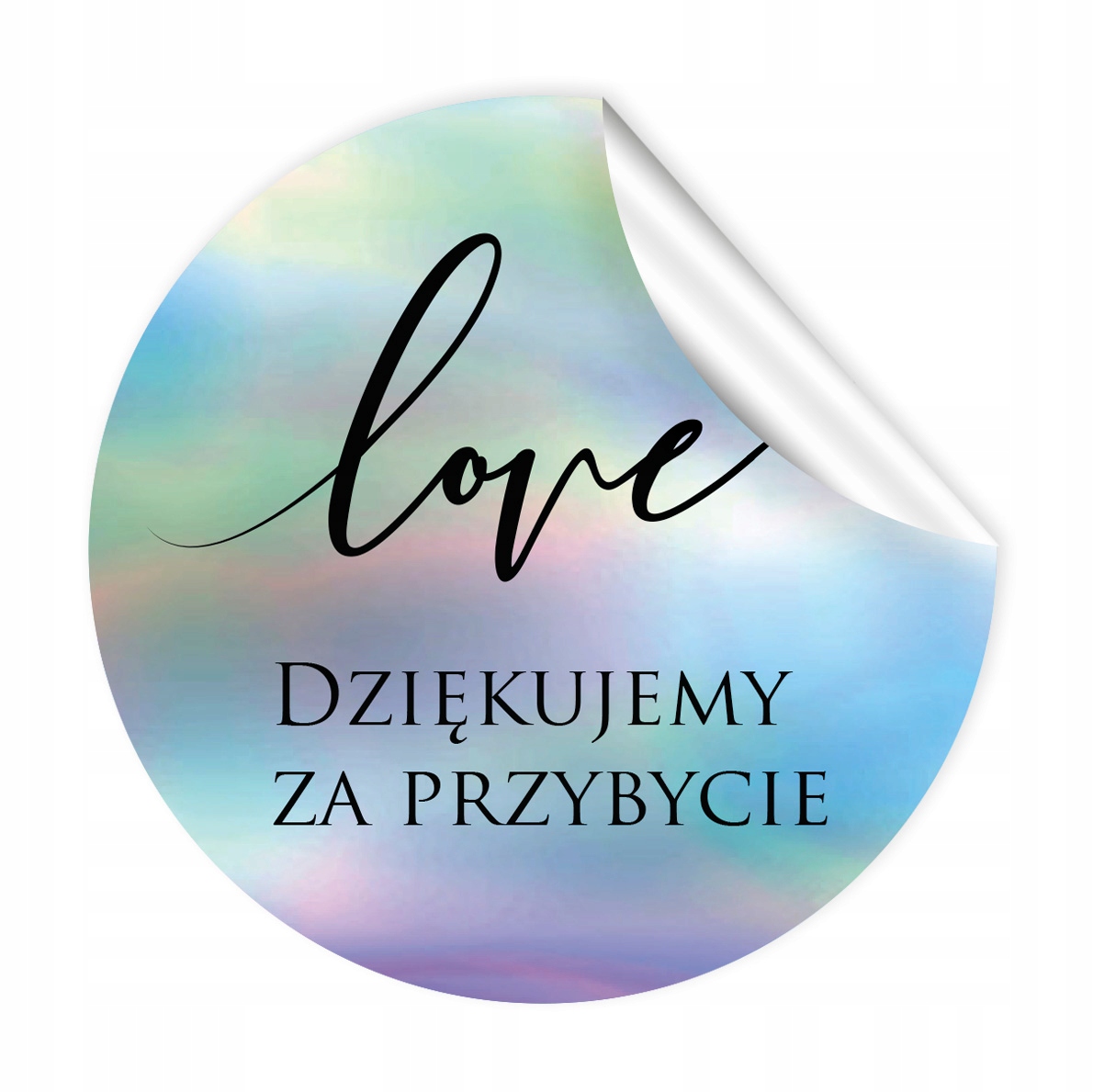 

Naklejki Weselne Dziękujemy Folia Holograficzna