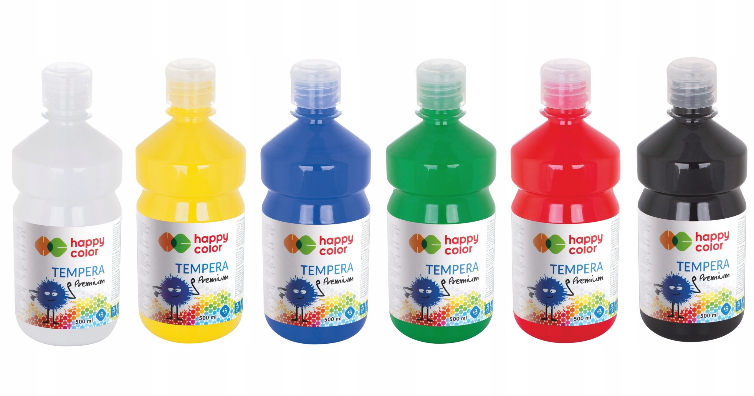 

Zestaw farb tempera 6x0.5L Happy Color
