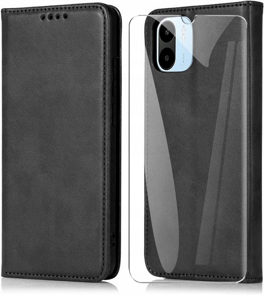 

Etui Skórzane Magnet do Xiaomi Redmi A1 Szkło 9H