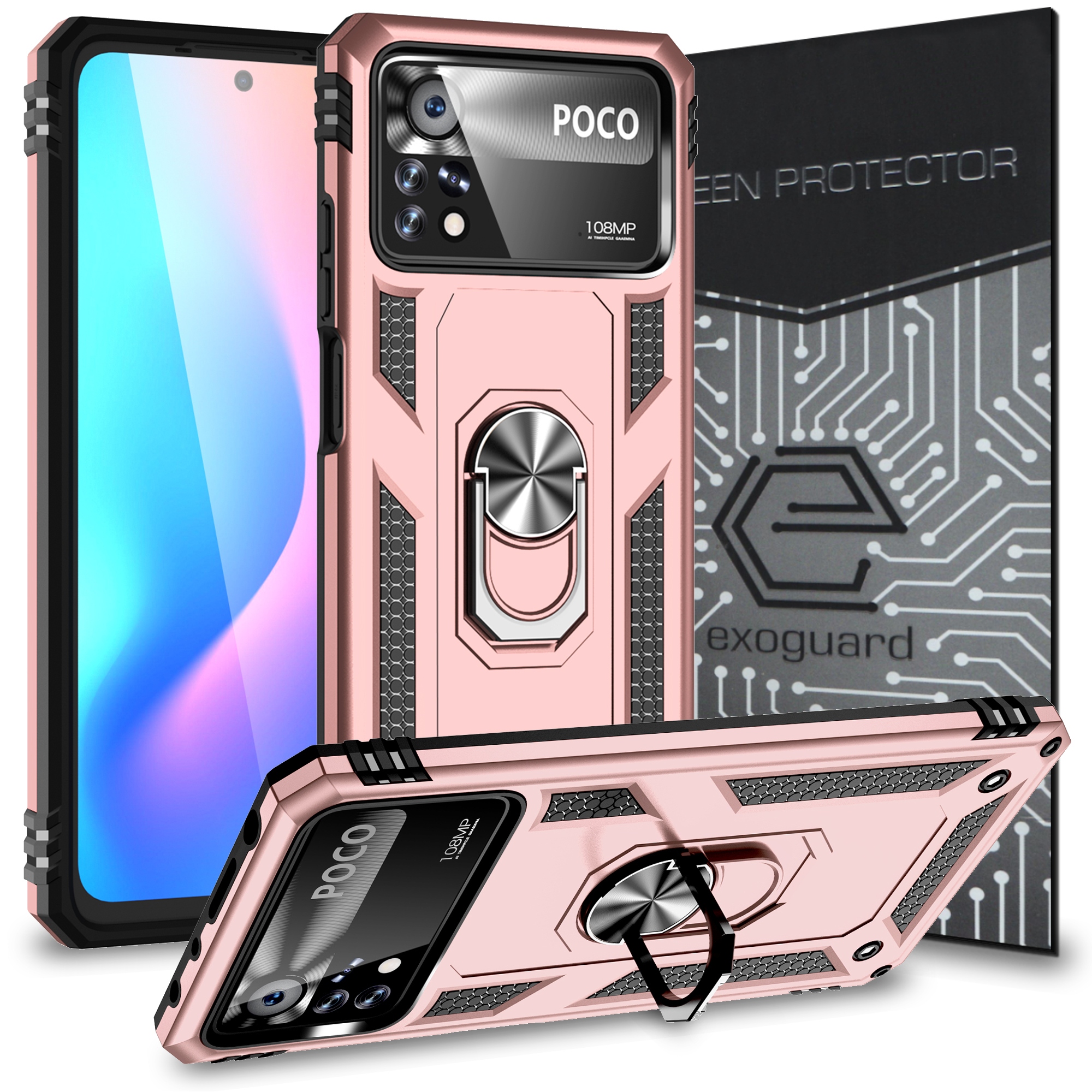 

Case Etui Pancerne+szkło do Xiaomi Poco X4 Pro 5G