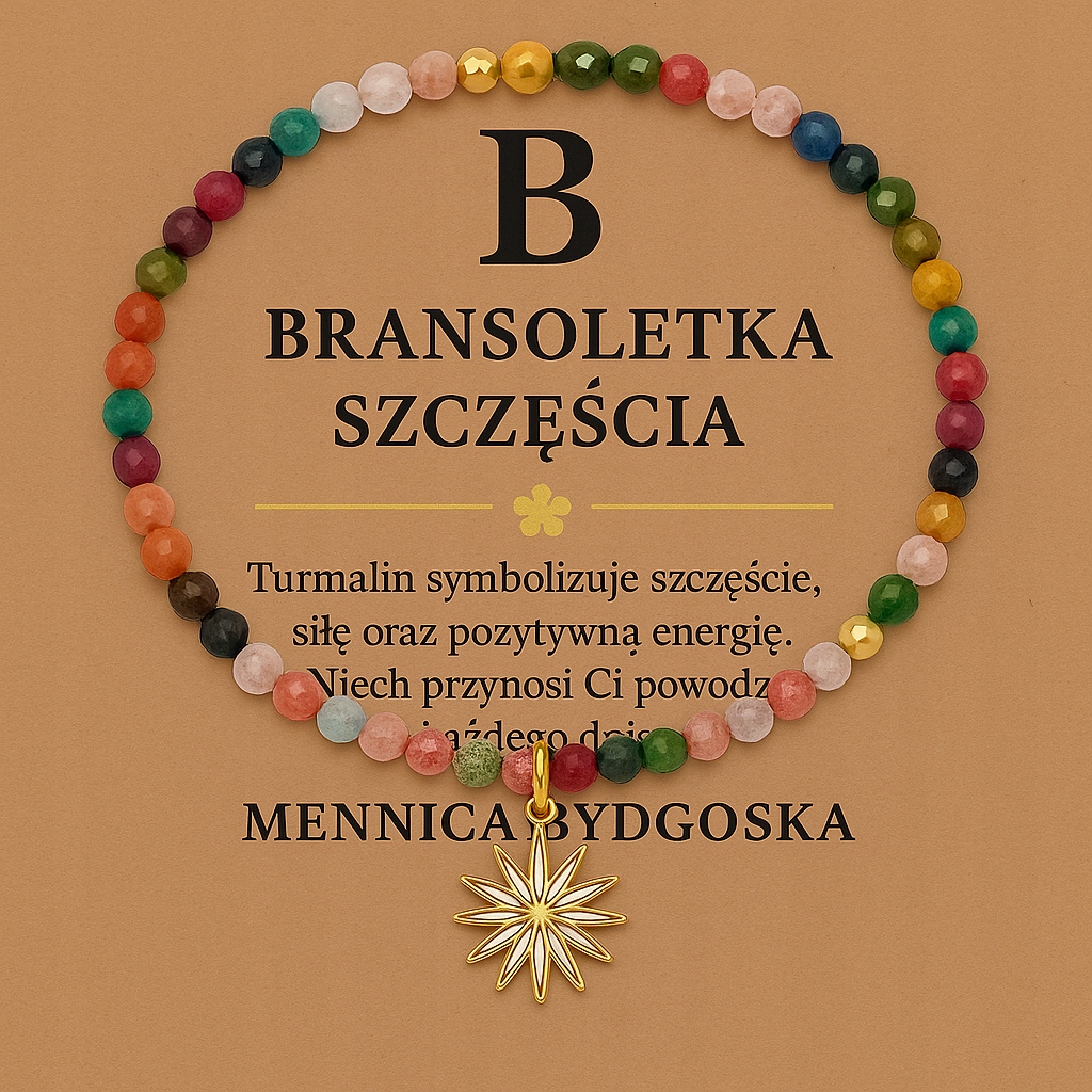 Dámský náramek z přírodních kamenů, barevný turmalín stříbro, pozlacený