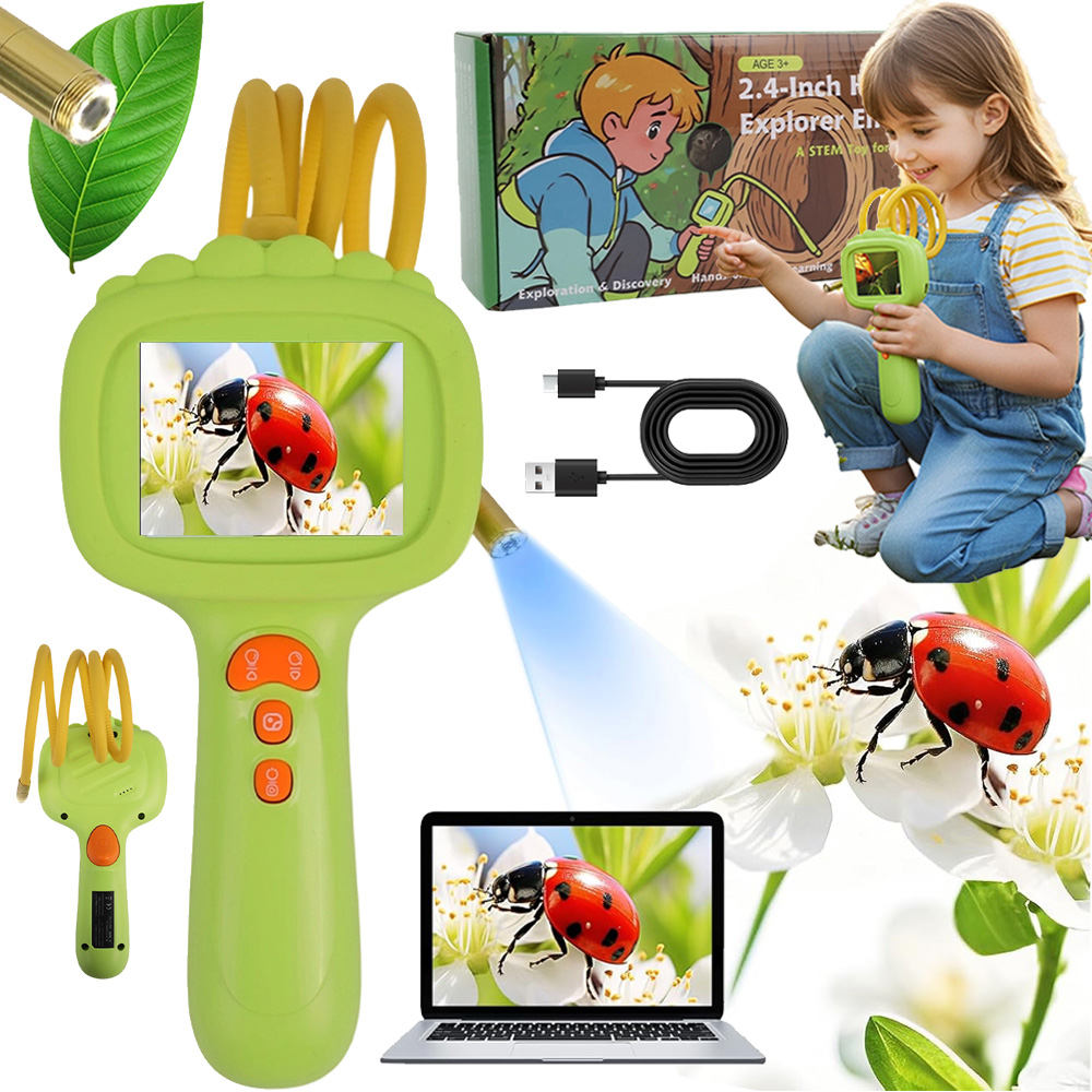 Inspekční Kamera Endoskop 2MP S Displejem 2.4" 8 Led IP67 Dárek