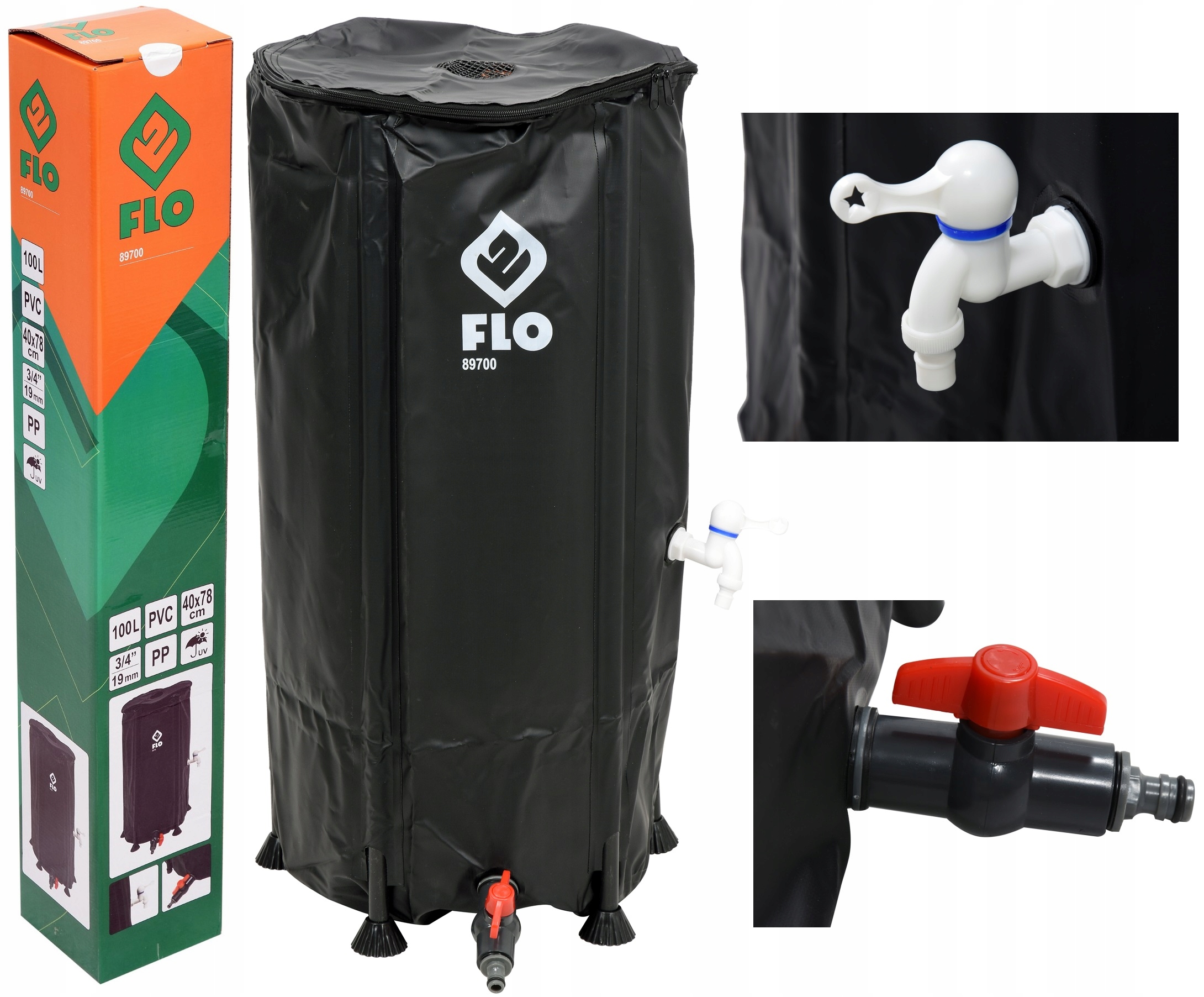 

Zbiornik Na Deszczówkę Wodę 100L Pvc Składany