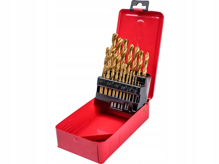 

Wiertła Do Metalu 1 10 mm Tytanowe 19szt Pudełko