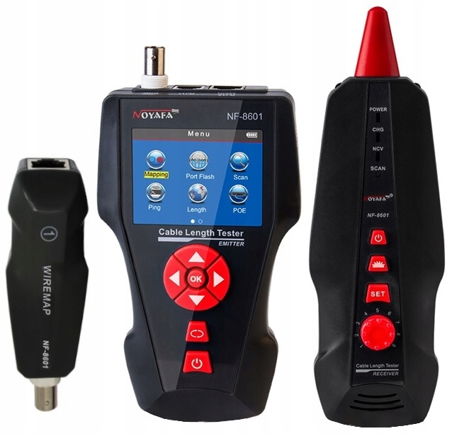 TESTER SIECI RJ45 RJ11 BNC TEST POE PING SZUKACZ PAR LOKALIZATOR