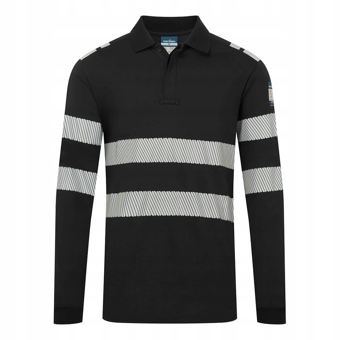 Polokošile PW3 Modaflame Knit Fr s dlouhým rukávem, černá vel. XXXL
