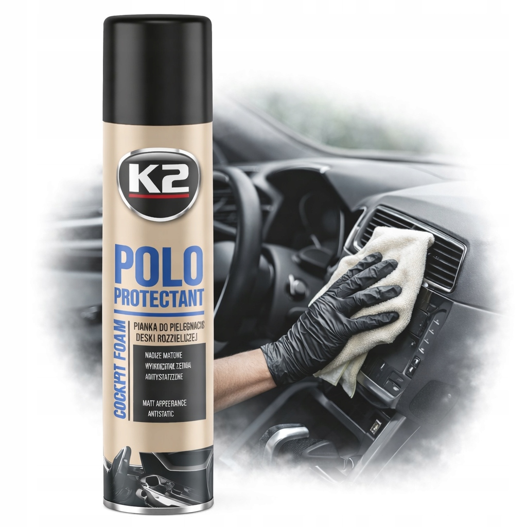 Pianka Do Czyszczenia Kokpitu w sprau K2 Polo Protectant Mat Black 750ml