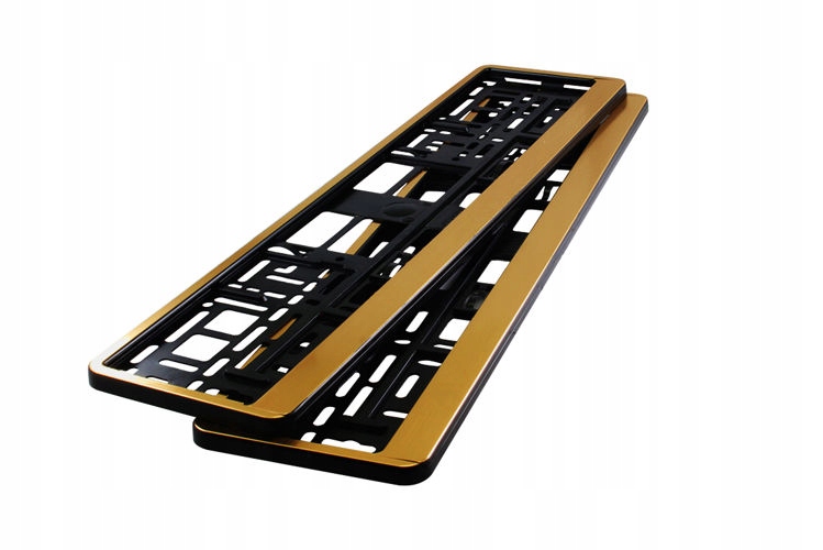 Ramki Tablice Samochodowe Rejestracyjne Złota 2SZT