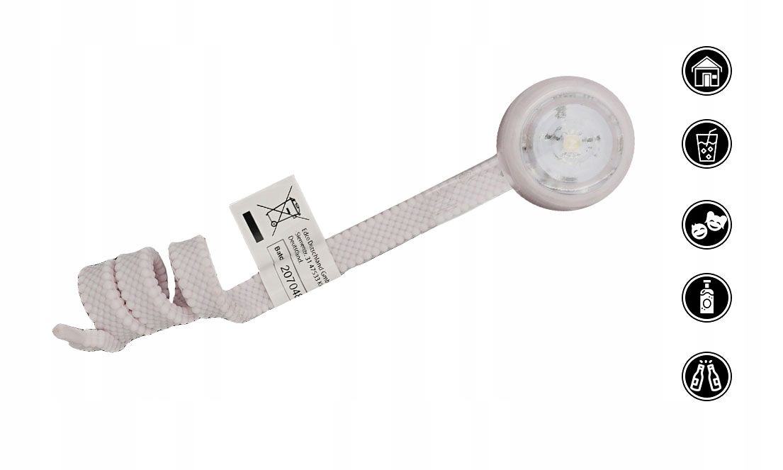 LAMPA LED GRUNDIG Z ELASTYCZNĄ OPASKĄ Kolor dominujący róże i fiolety