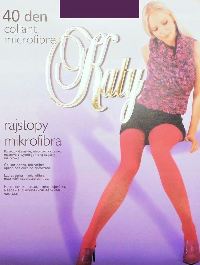 Katy Mikrofibra 40den plum 3 Wykończenie matowe