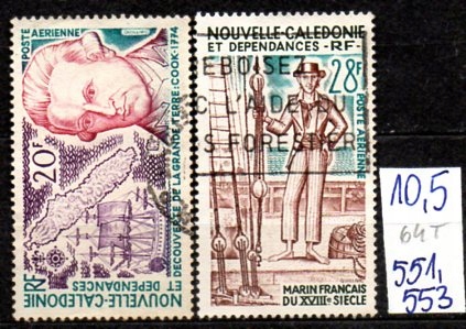 Nowa Kaledonia 64 T , nr 551, 553